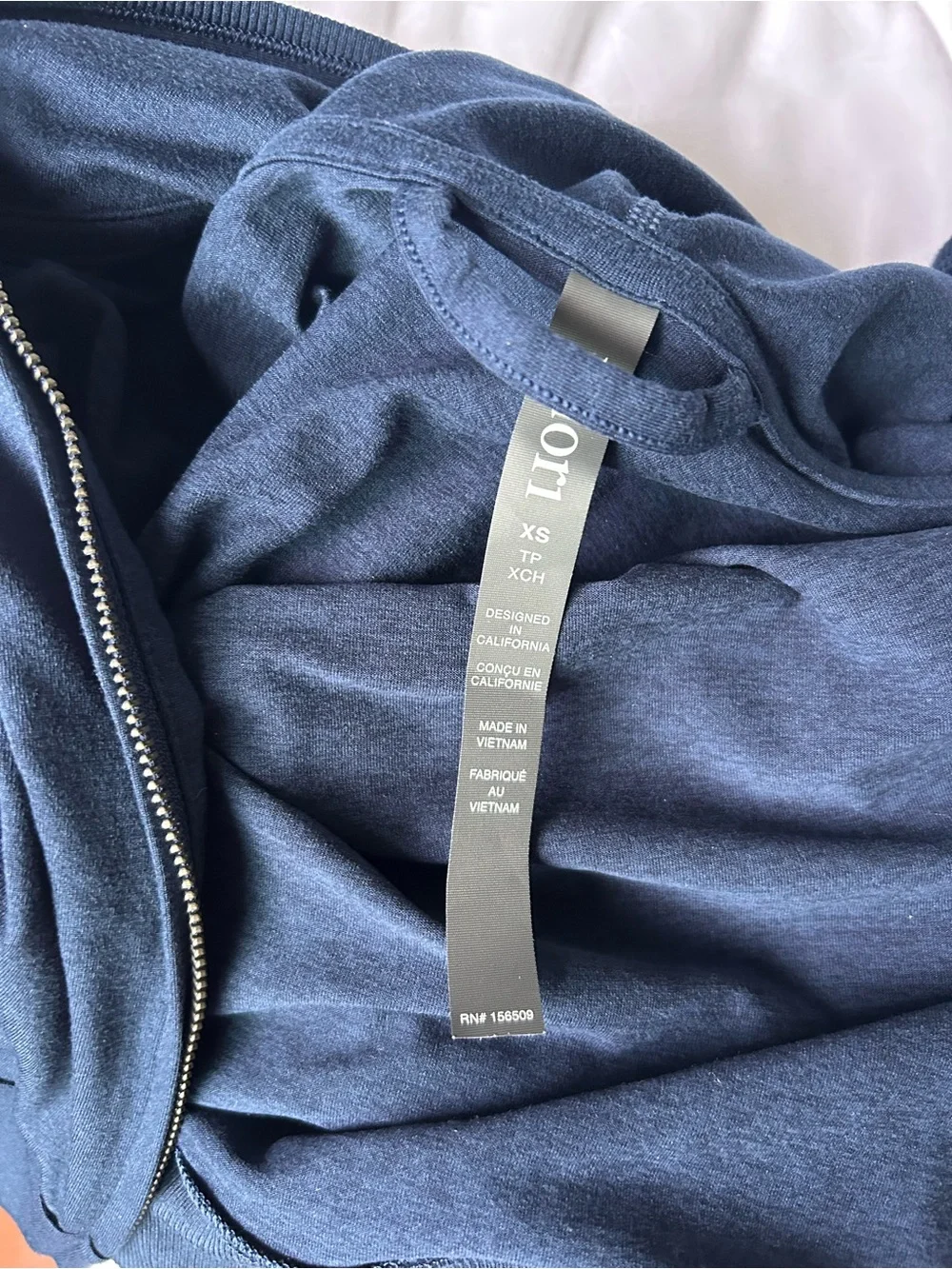 Vuori Halo Mini Full Zip Jacket in Blue Coast